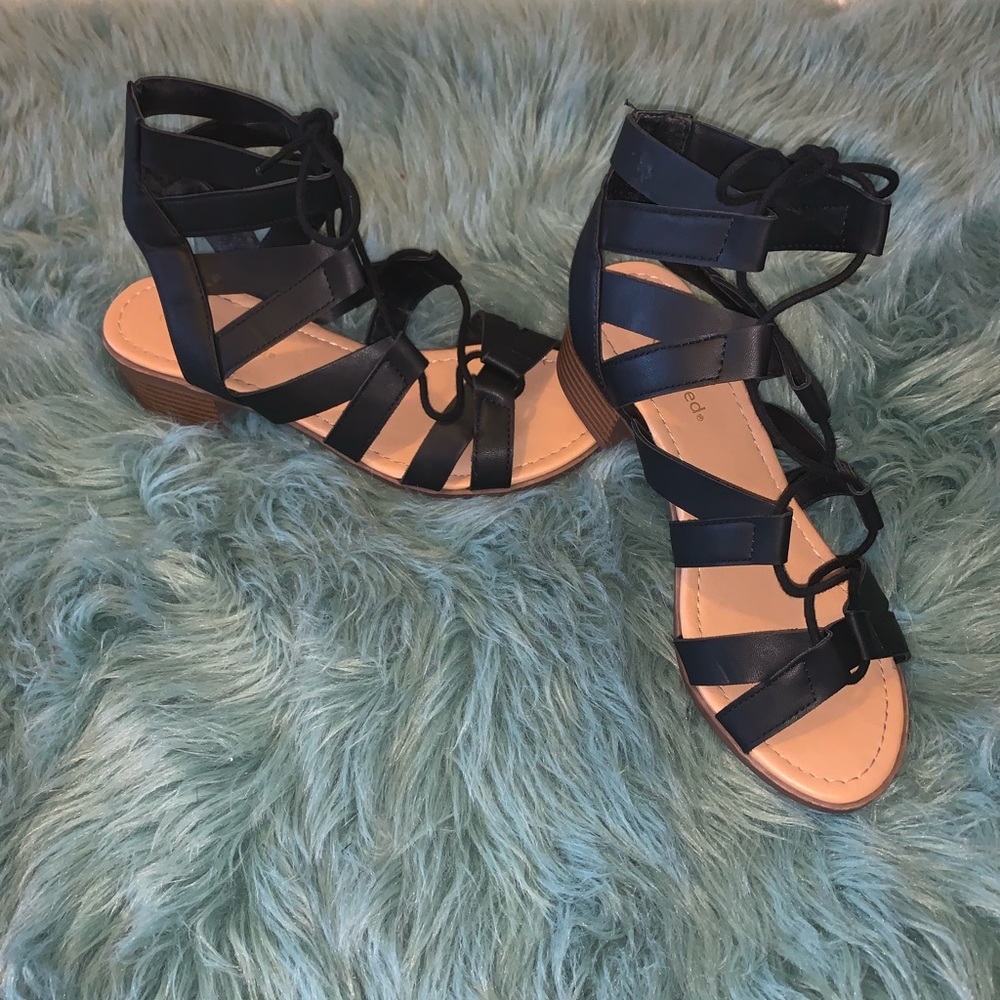 Black Gladiator Sandals